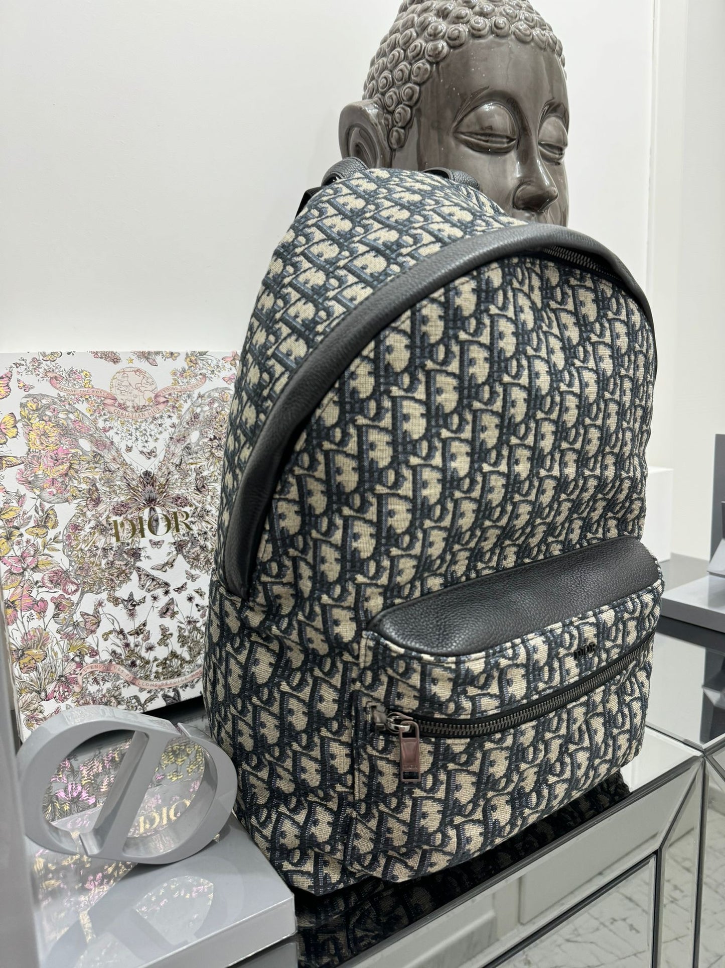 Rider Backpack
Beige and black Oblique Jacquard