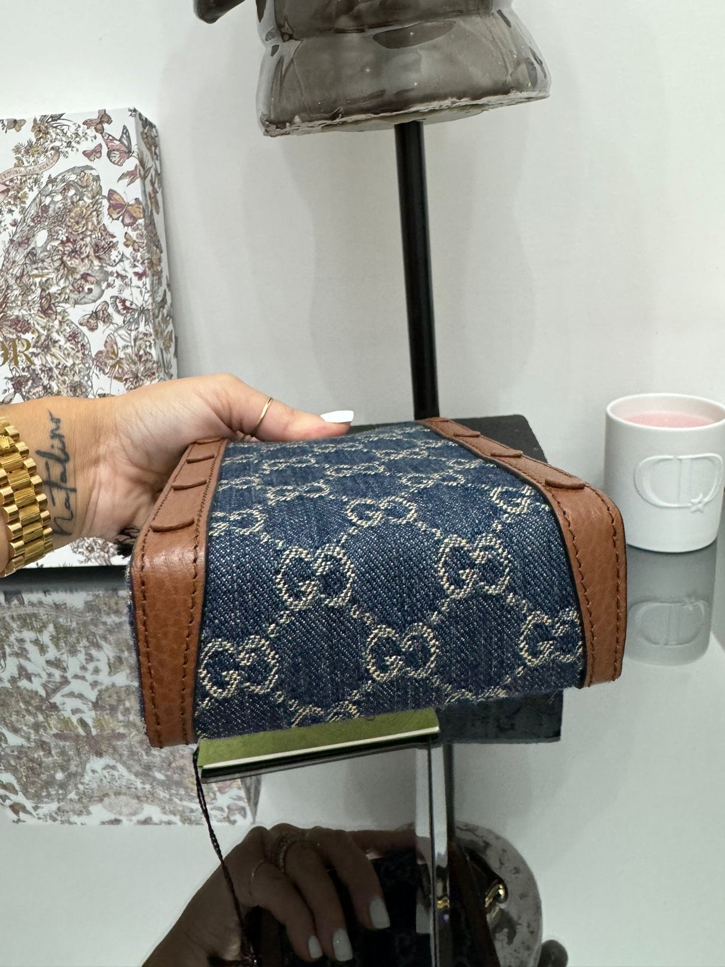 Horsebit 1955 mini borsa in denim