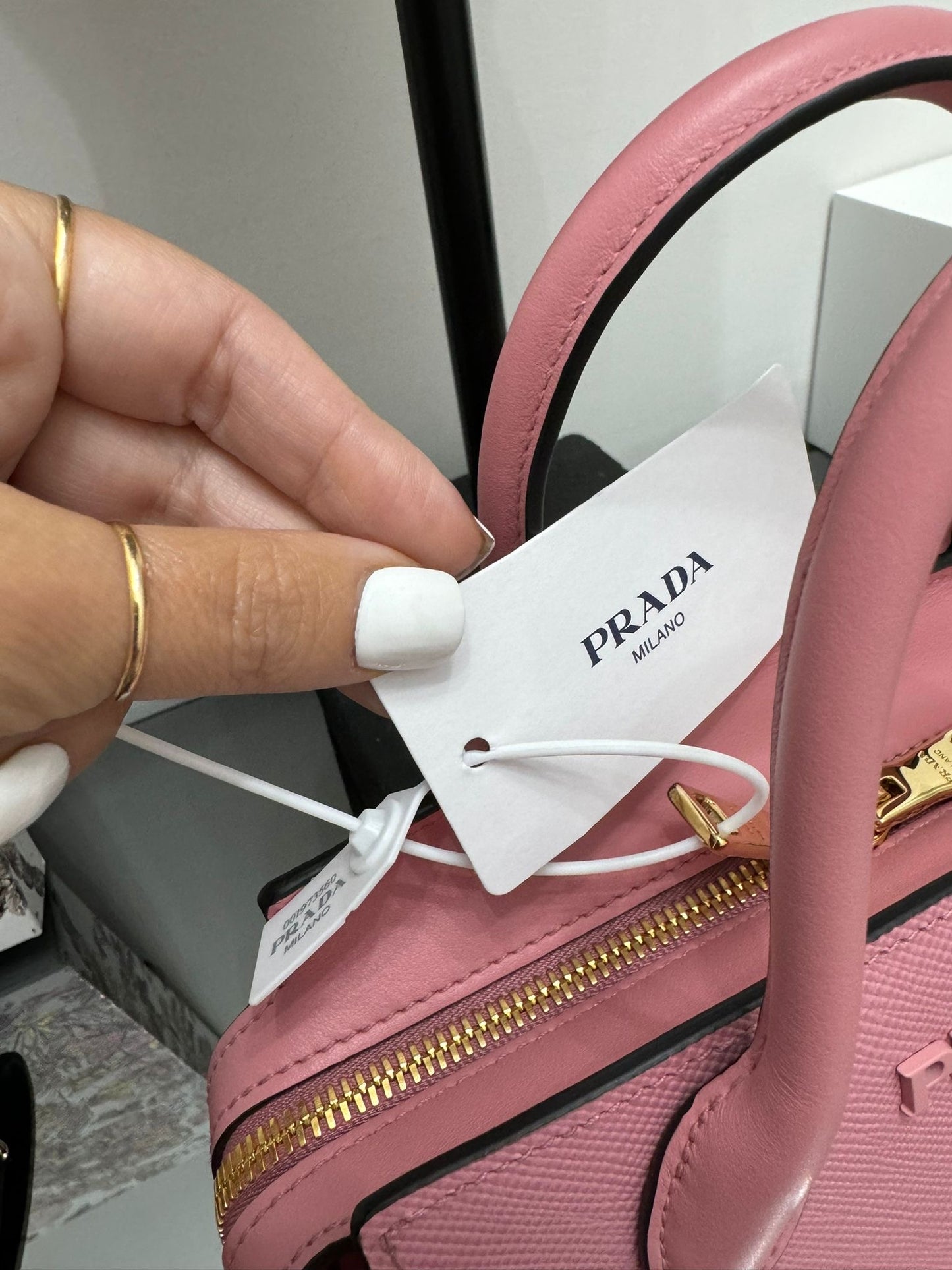 BORSA A MANO SAFFIANO CUIR ROSA PETALO