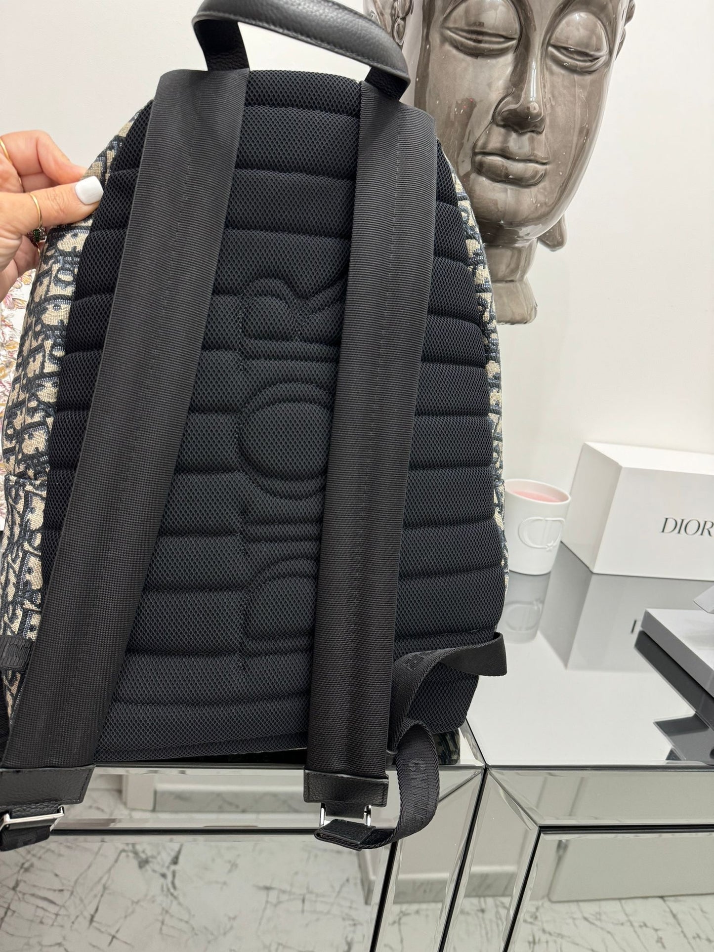 Rider Backpack
Beige and black Oblique Jacquard