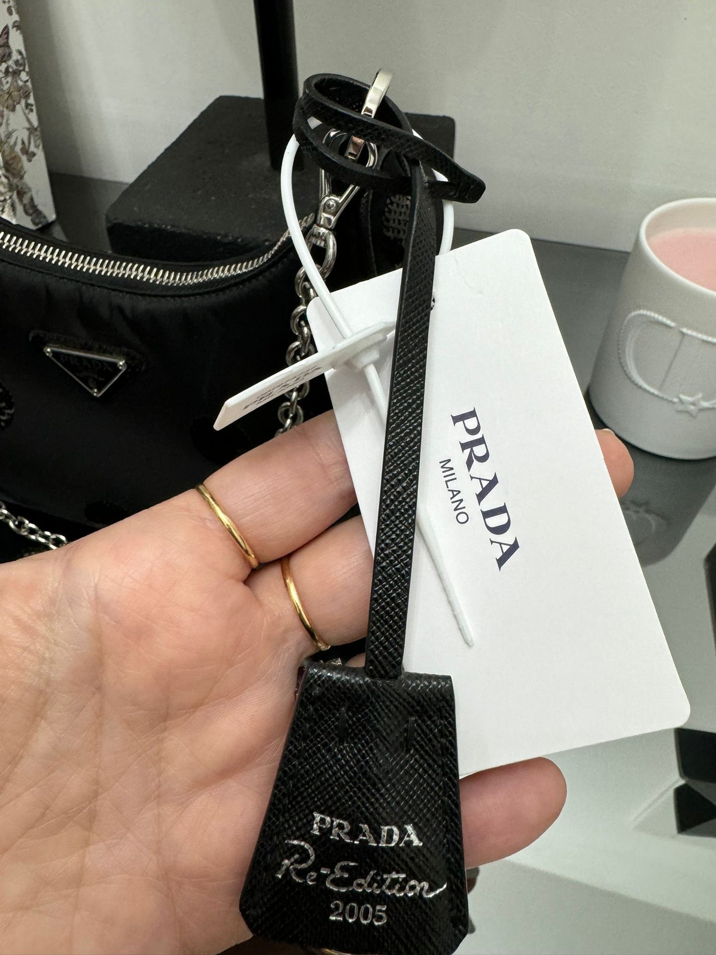 Borsa a spalla Re-Edition 2005 nylon e paillettes