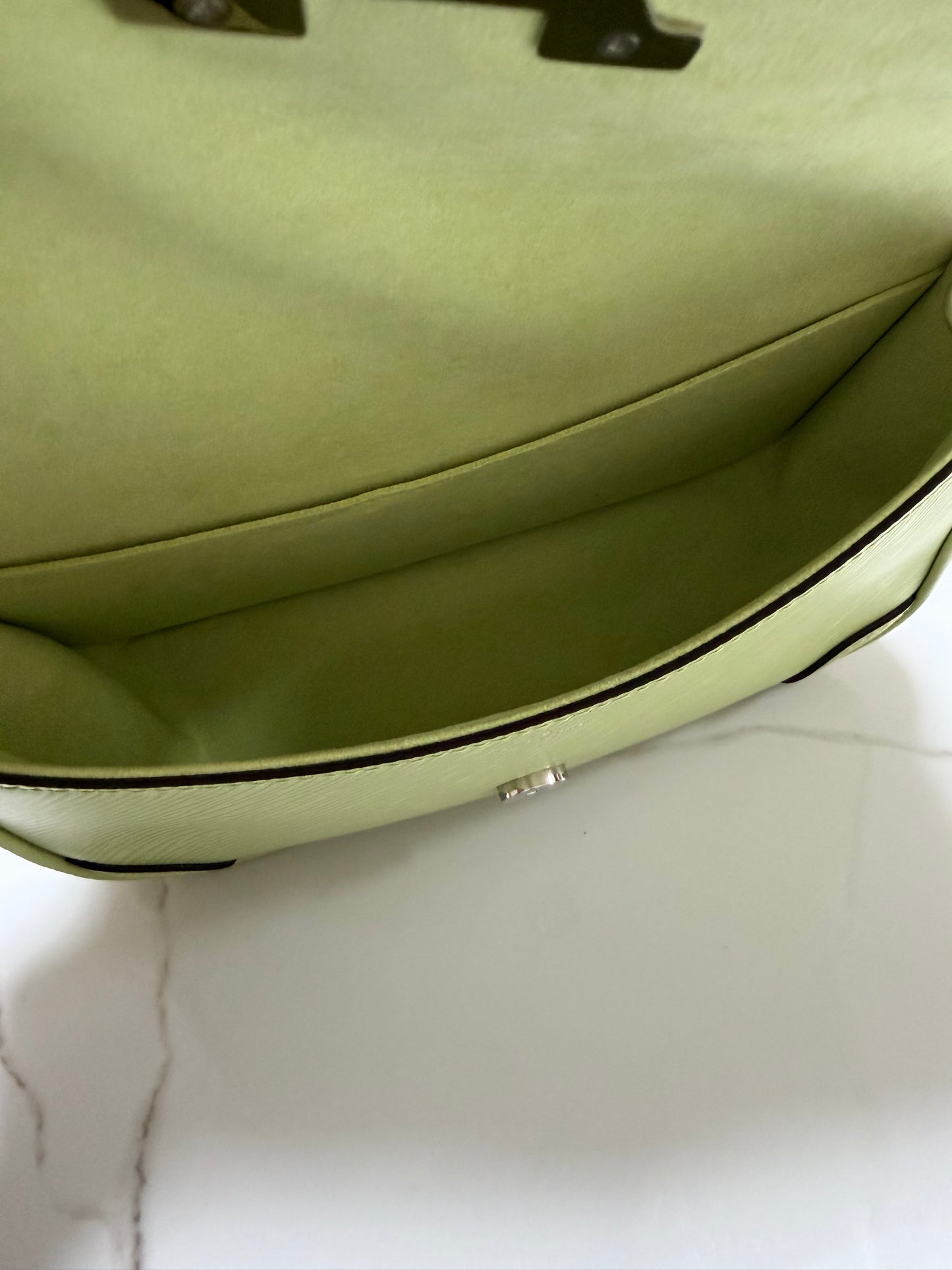 Louis Vuitton borsa buci a spalla in pelle Epi verde