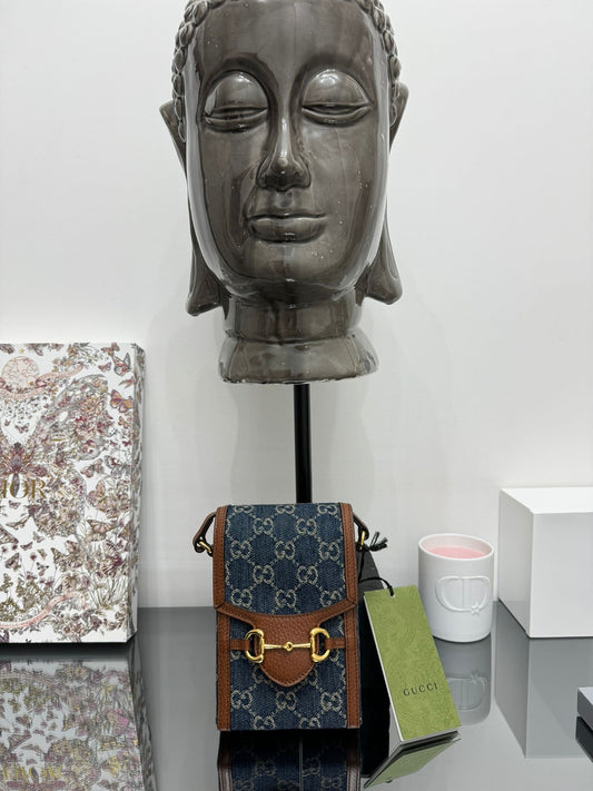 Horsebit 1955 mini borsa in denim