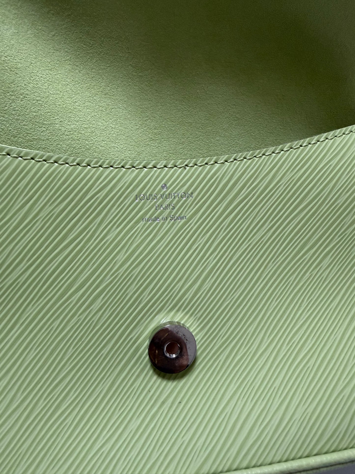 Louis Vuitton borsa buci a spalla in pelle Epi verde