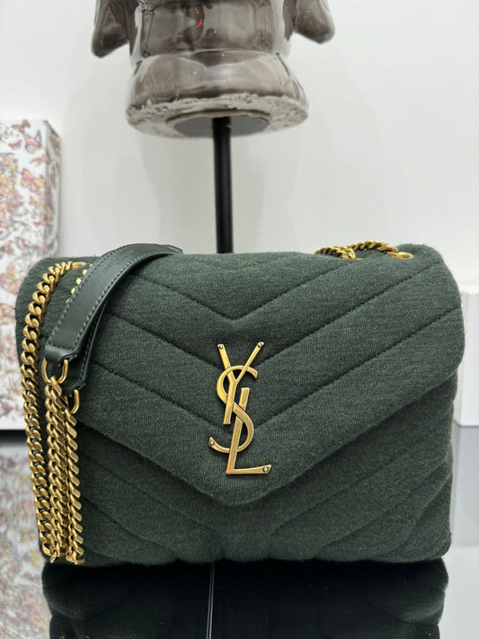 Lou Lou small verde foresta in tessuto lana