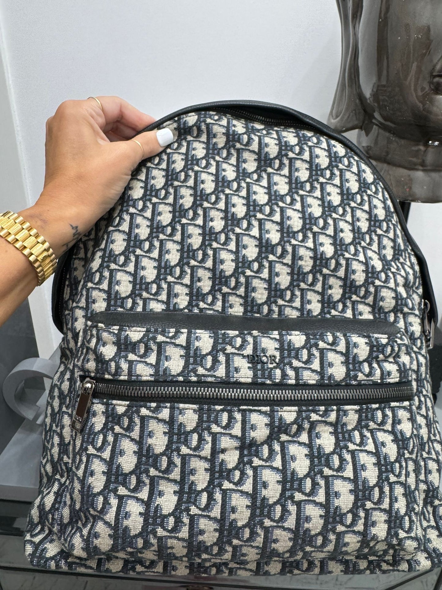 Rider Backpack
Beige and black Oblique Jacquard