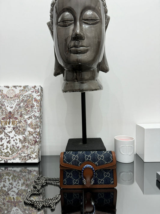 GG Dionysus micro denim shoulder bag