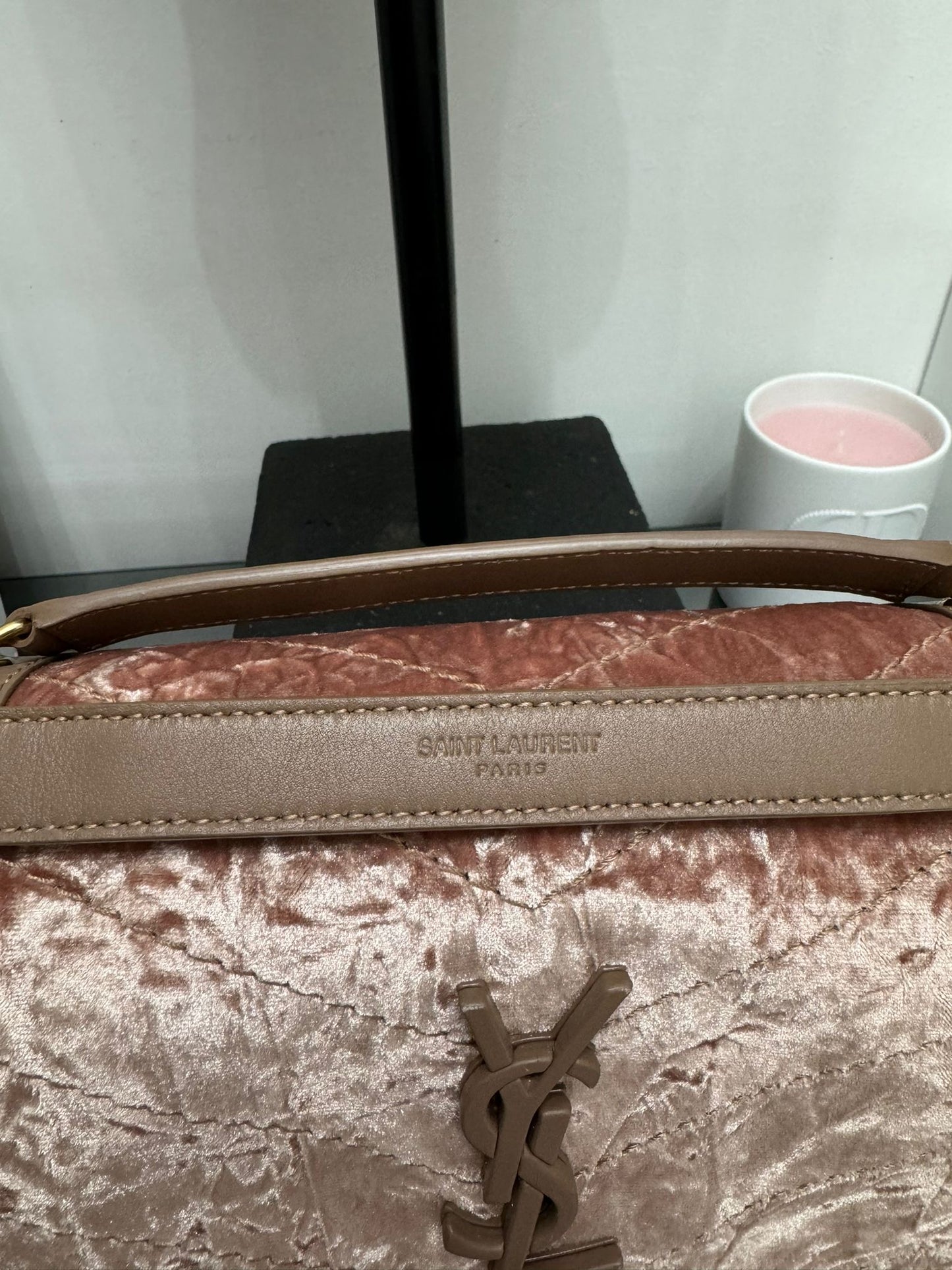 Niky borsa a tracolla velvet rosa antico misura media