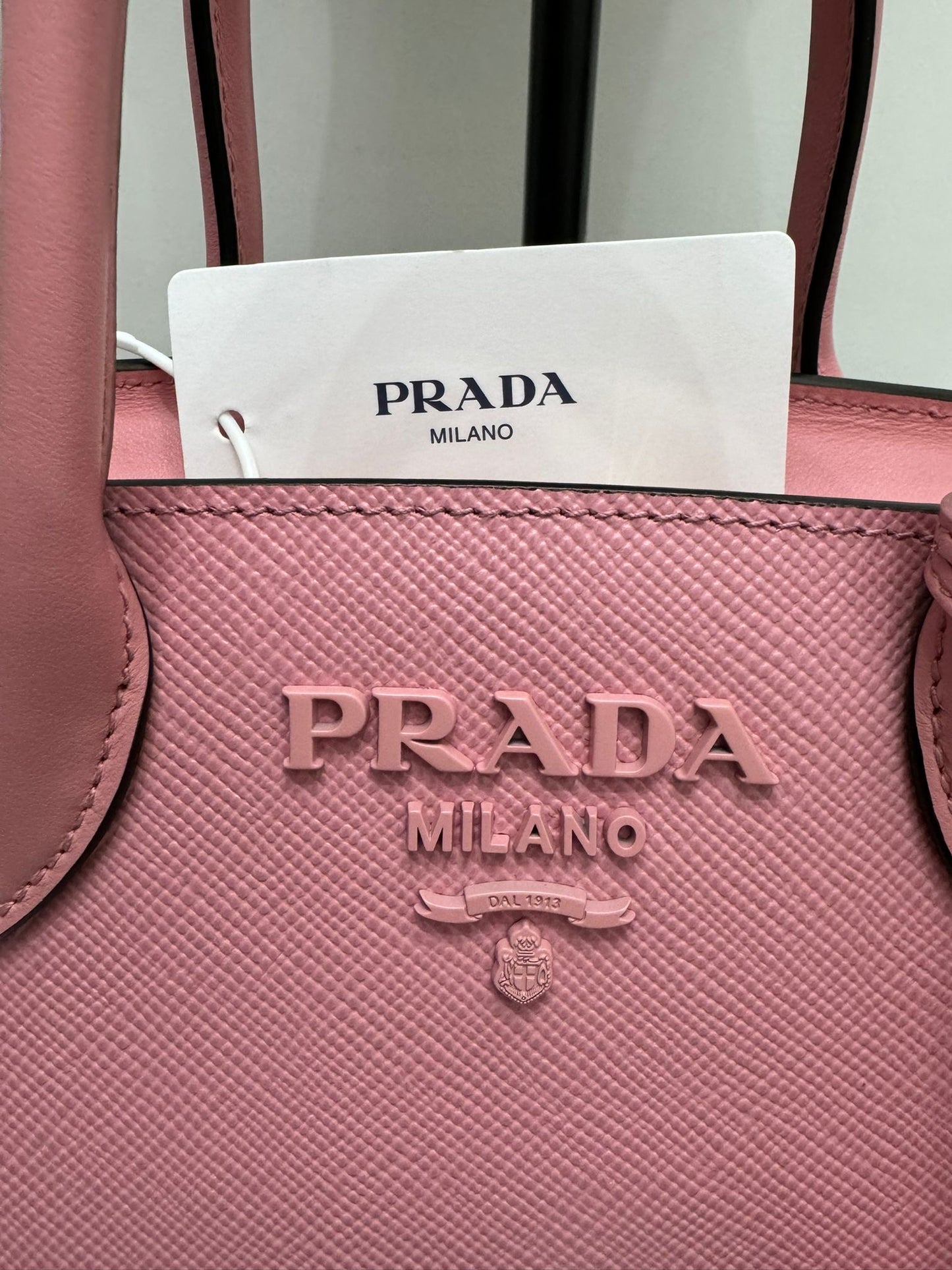 BORSA A MANO SAFFIANO CUIR ROSA PETALO