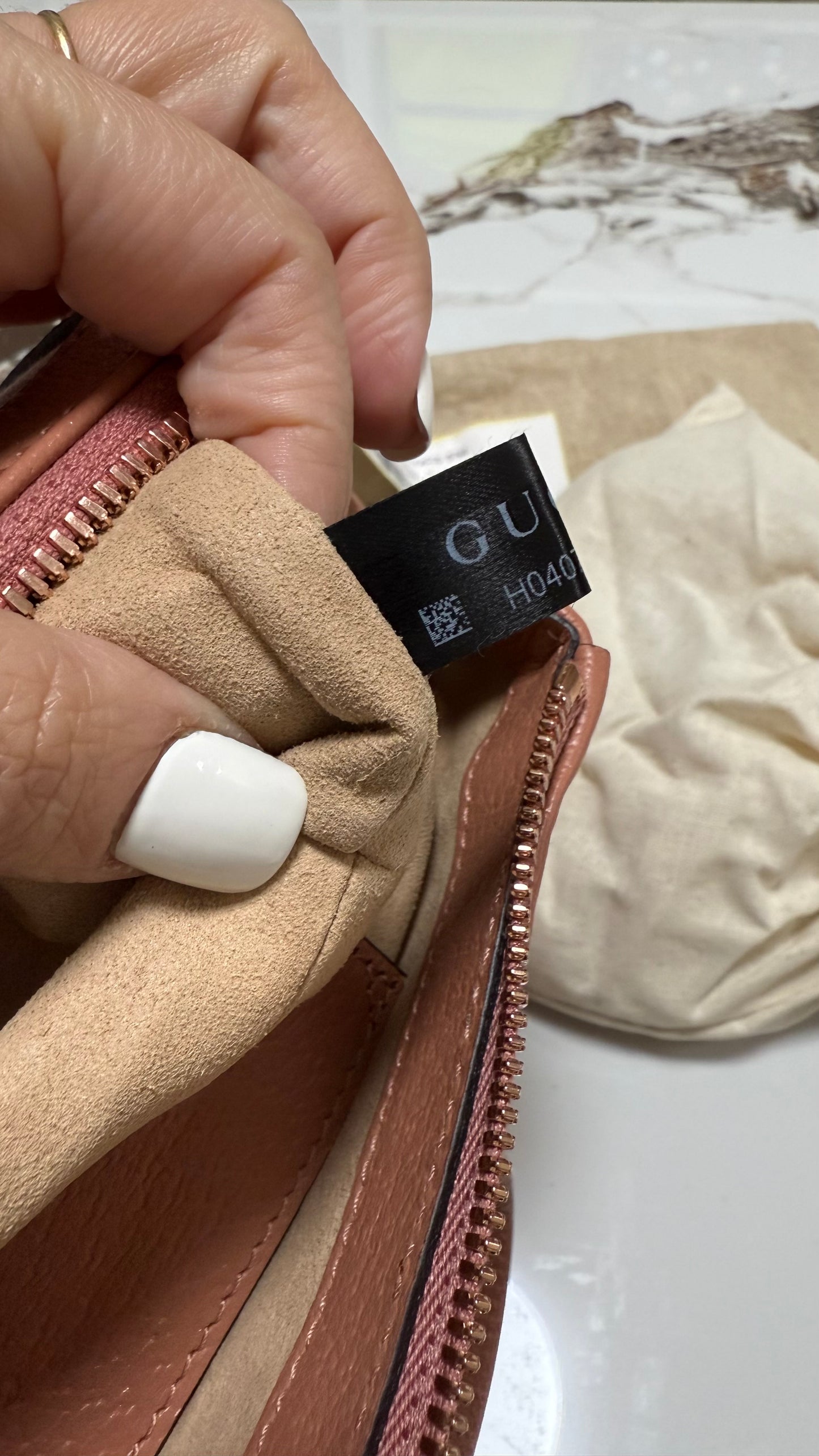 Gucci borsa ophidia top handle in tela rosa