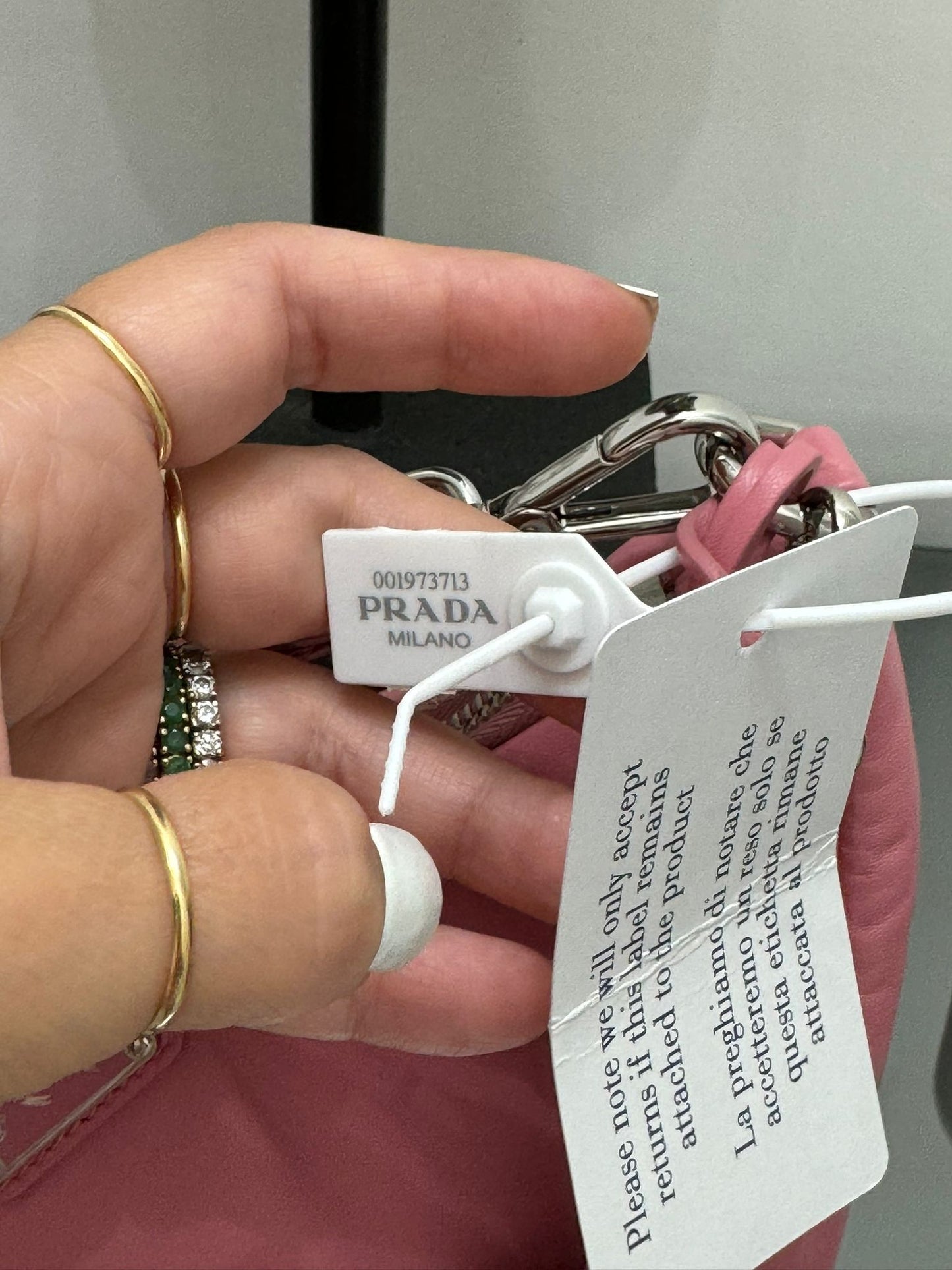 Borsa a spalla imbottita Re-Edition rosa