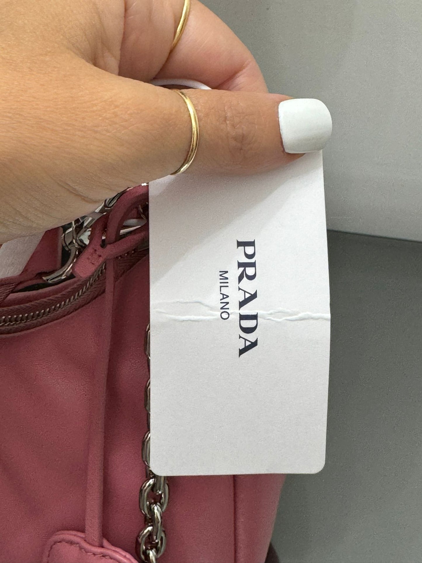 Borsa a spalla imbottita Re-Edition rosa