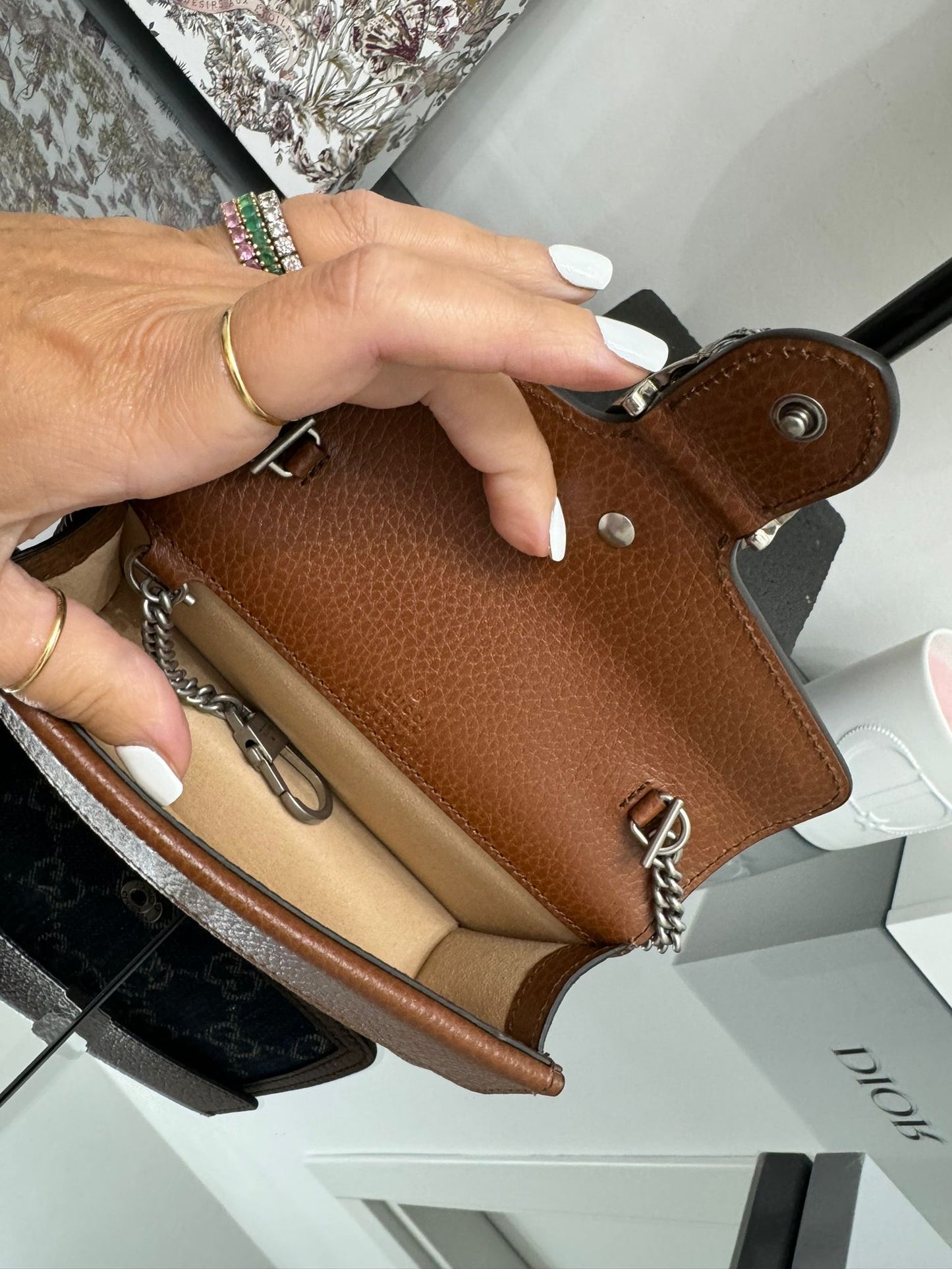 GG Dionysus micro denim shoulder bag