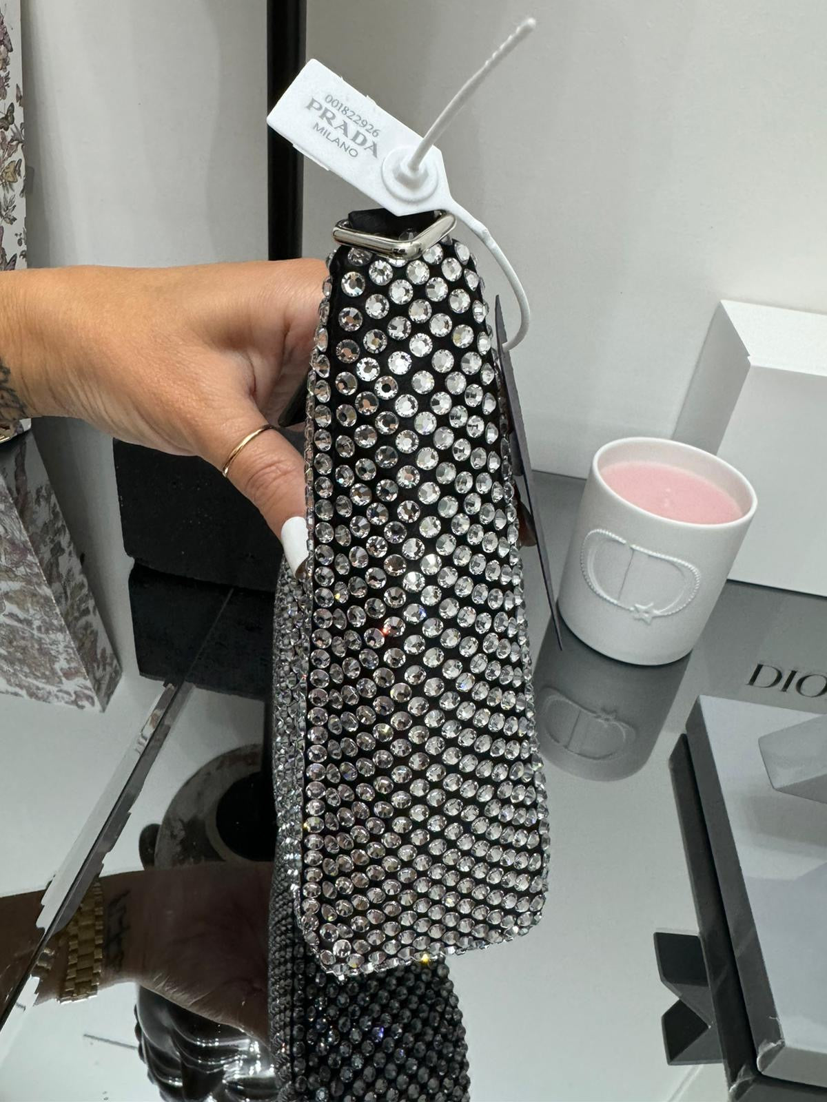 Crystal Triangle Shoulder Bag
