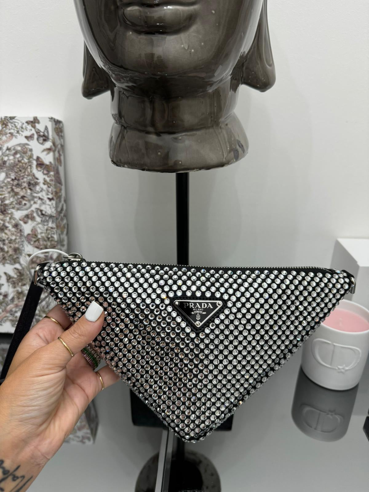 Crystal Triangle Shoulder Bag