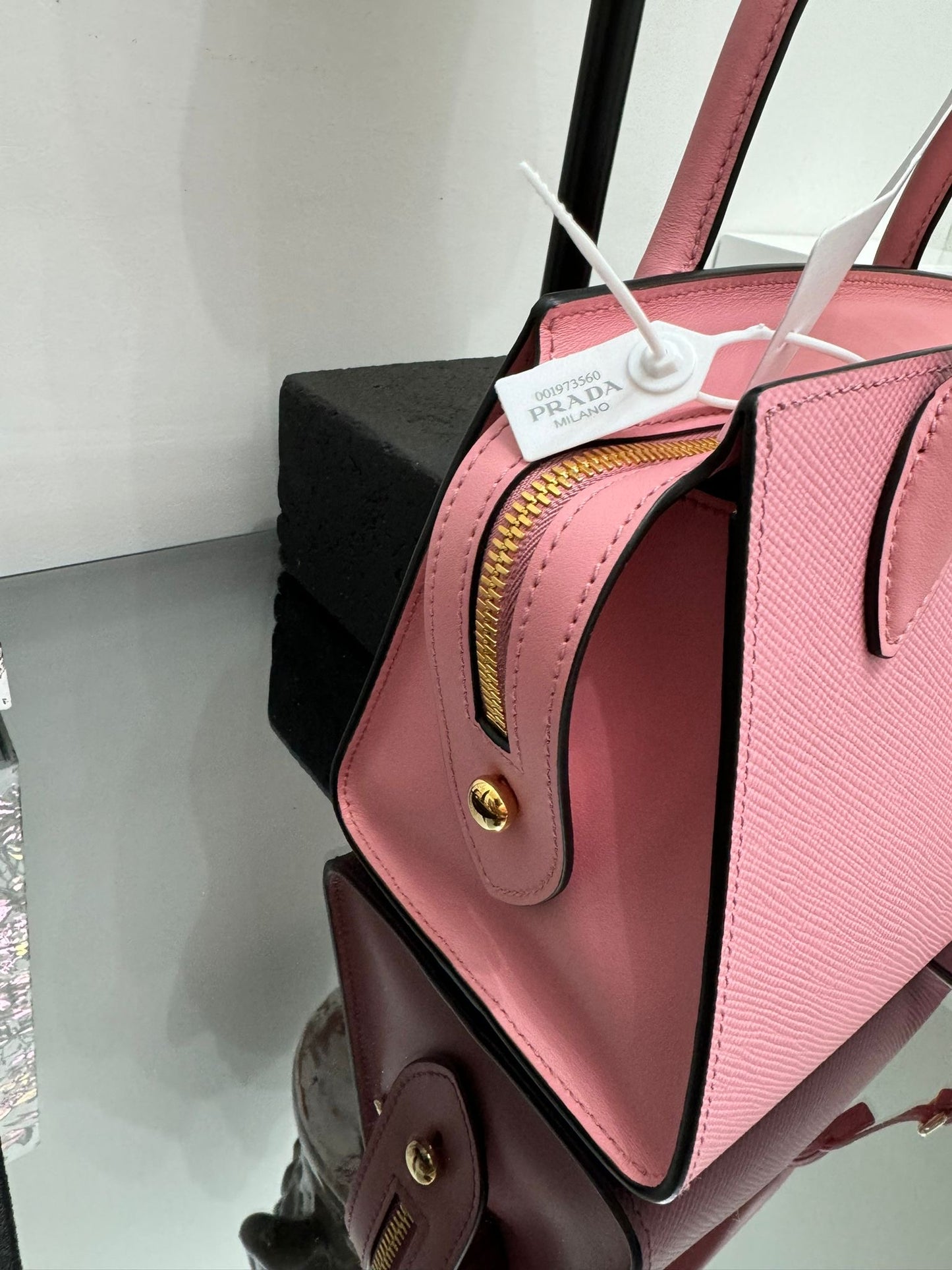 PETAL PINK SAFFIANO CUIR HANDBAG