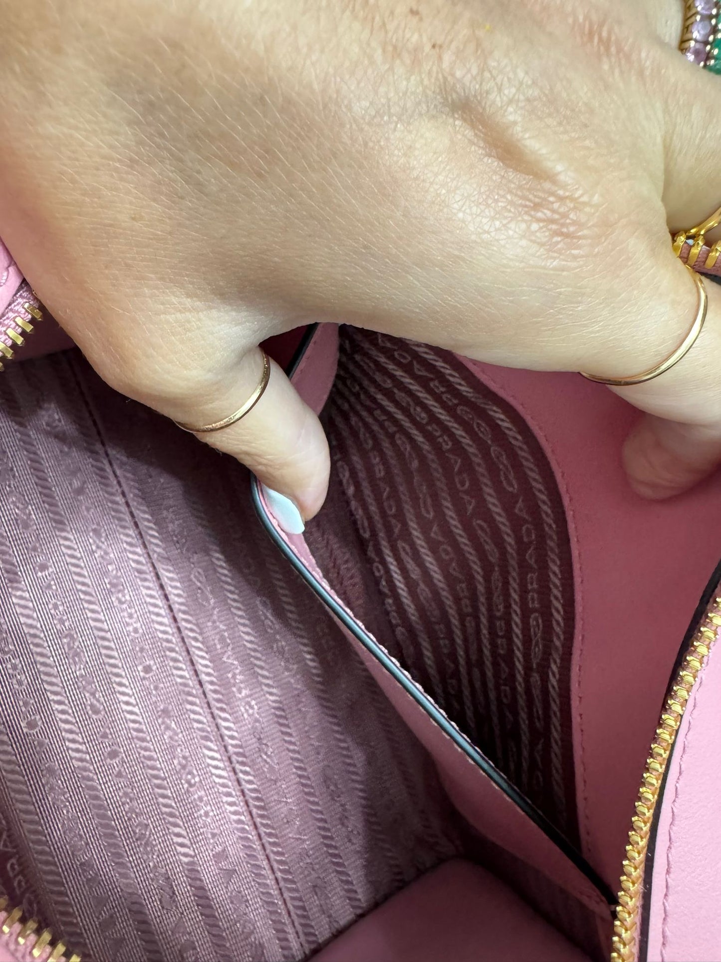 PETAL PINK SAFFIANO CUIR HANDBAG