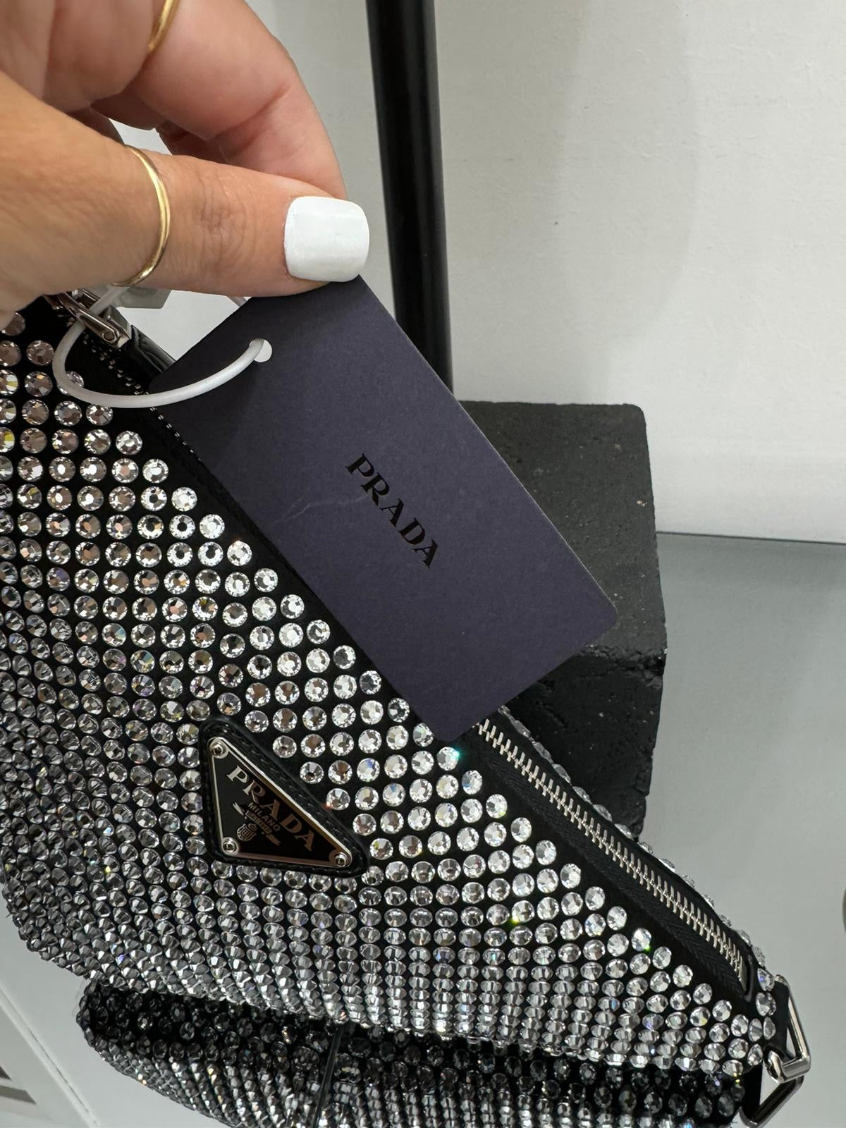 Crystal Triangle Shoulder Bag