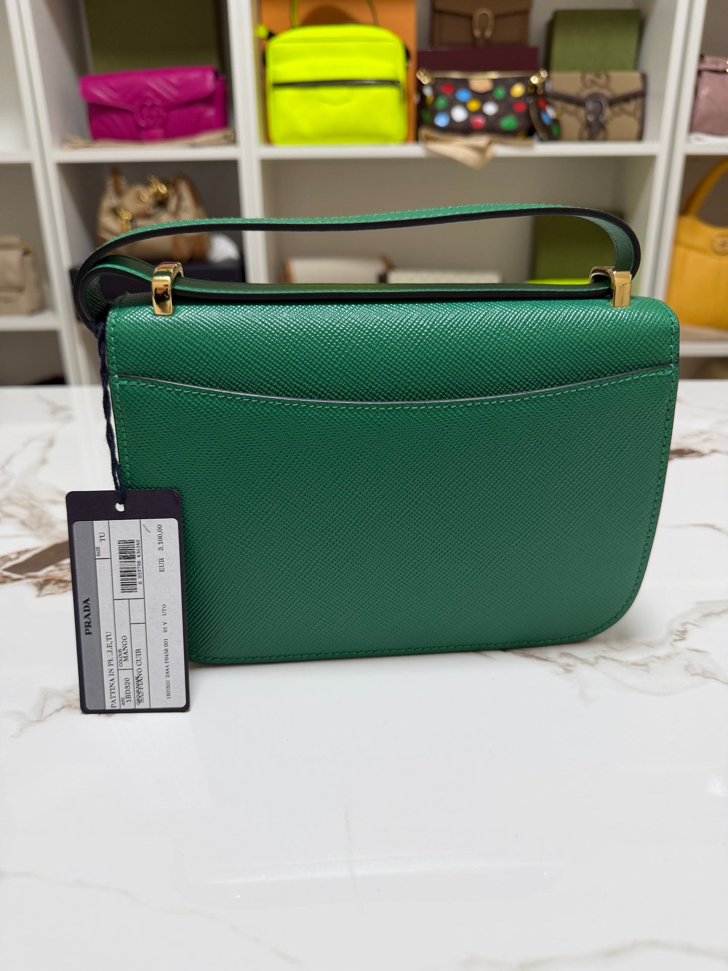 PRADA Borsa a spalla in Saffiano con pattina