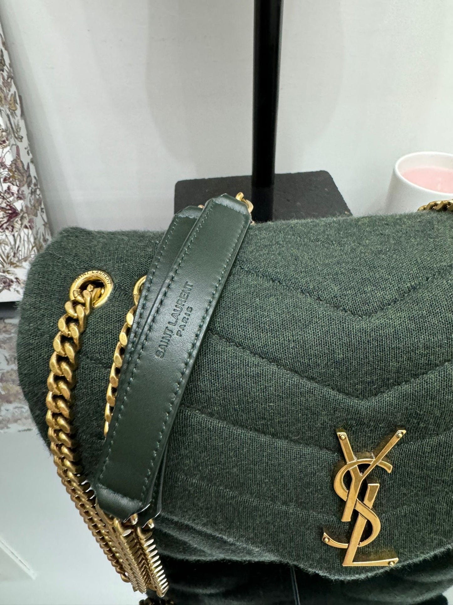 Lou Lou small verde foresta in tessuto lana