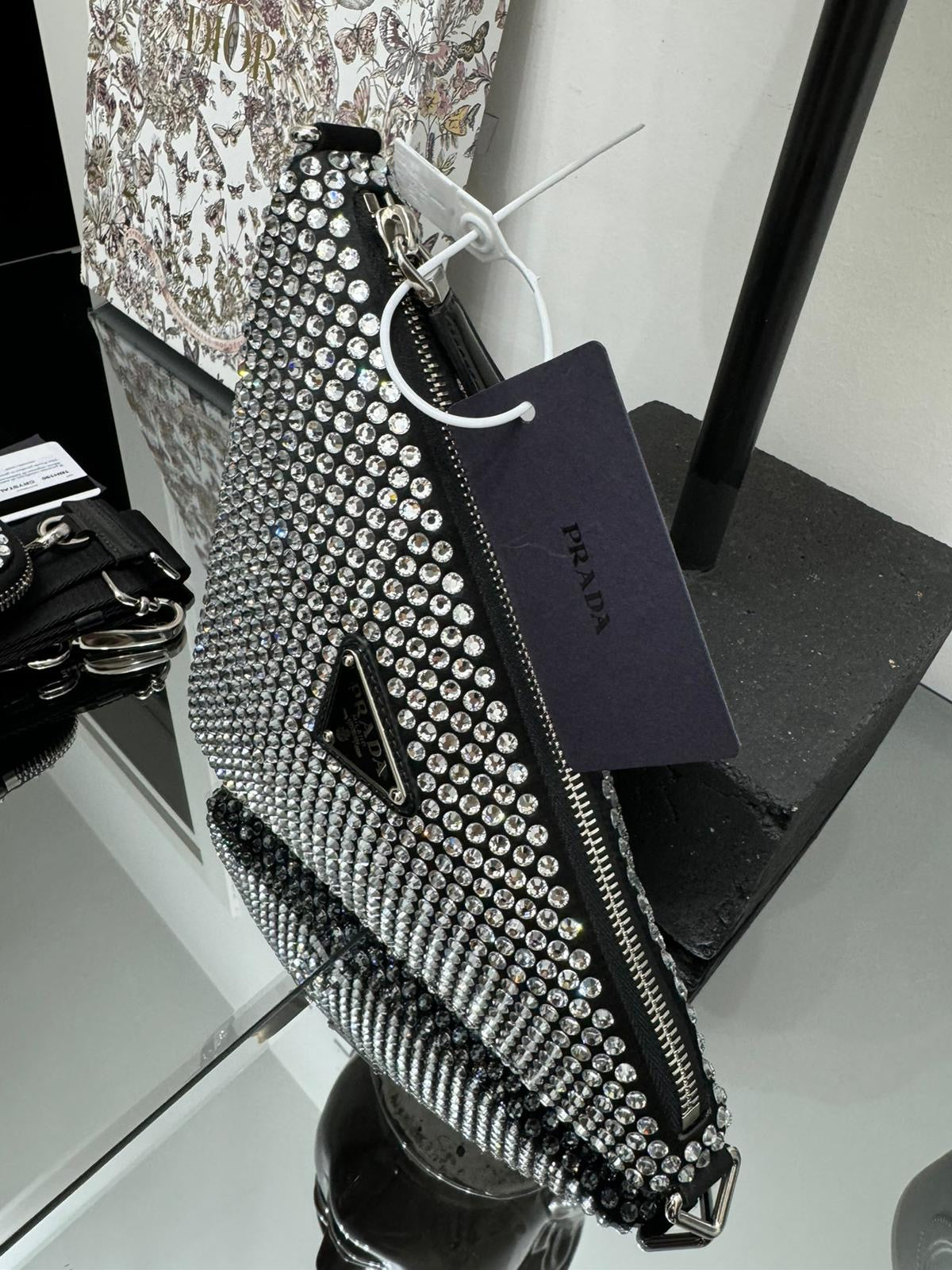 Crystal Triangle Shoulder Bag