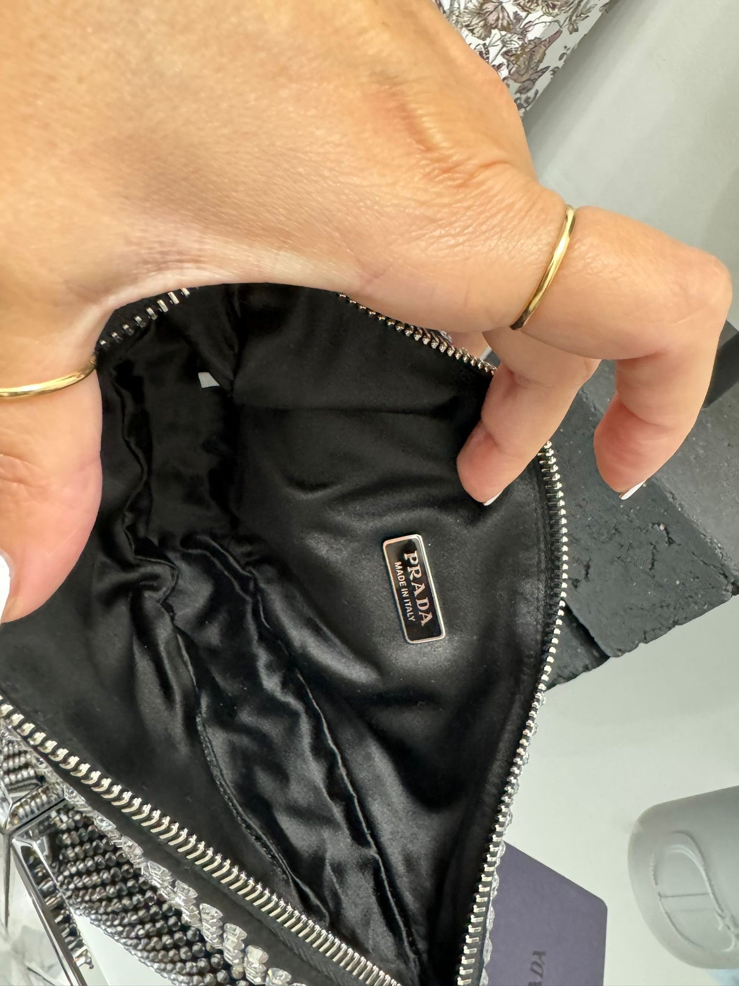 Crystal Triangle Shoulder Bag