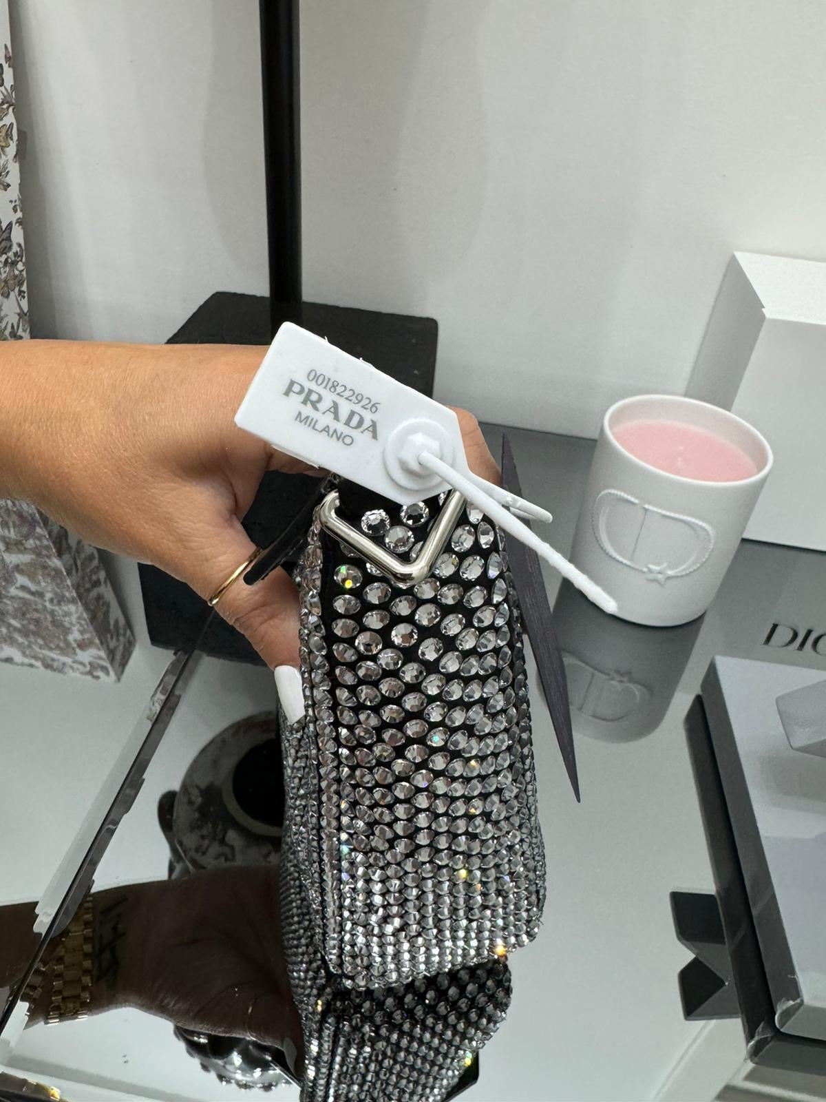Crystal Triangle Shoulder Bag