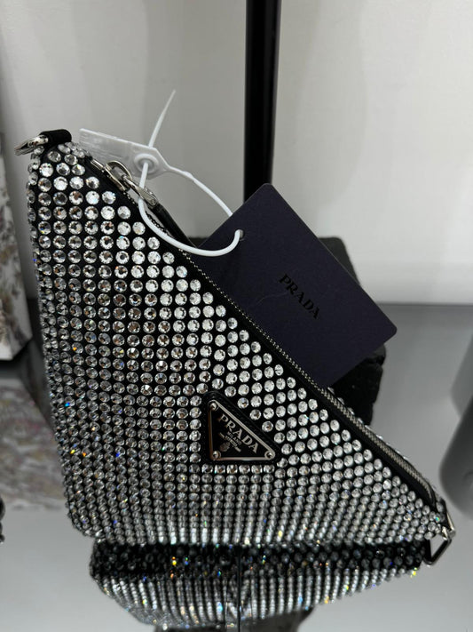 Crystal Triangle Shoulder Bag