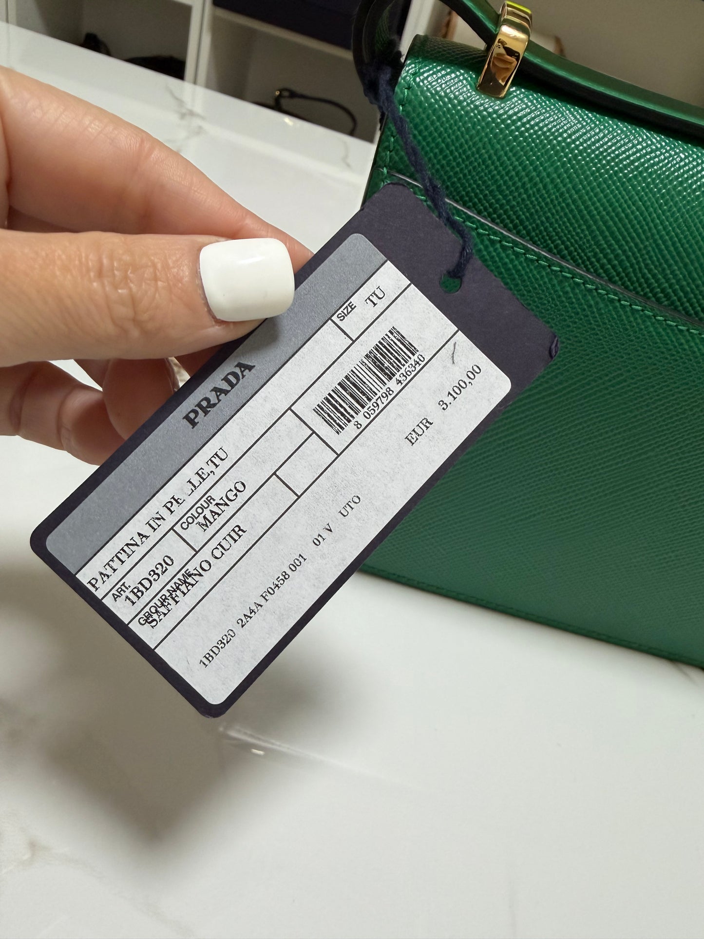 PRADA Borsa a spalla in Saffiano con pattina