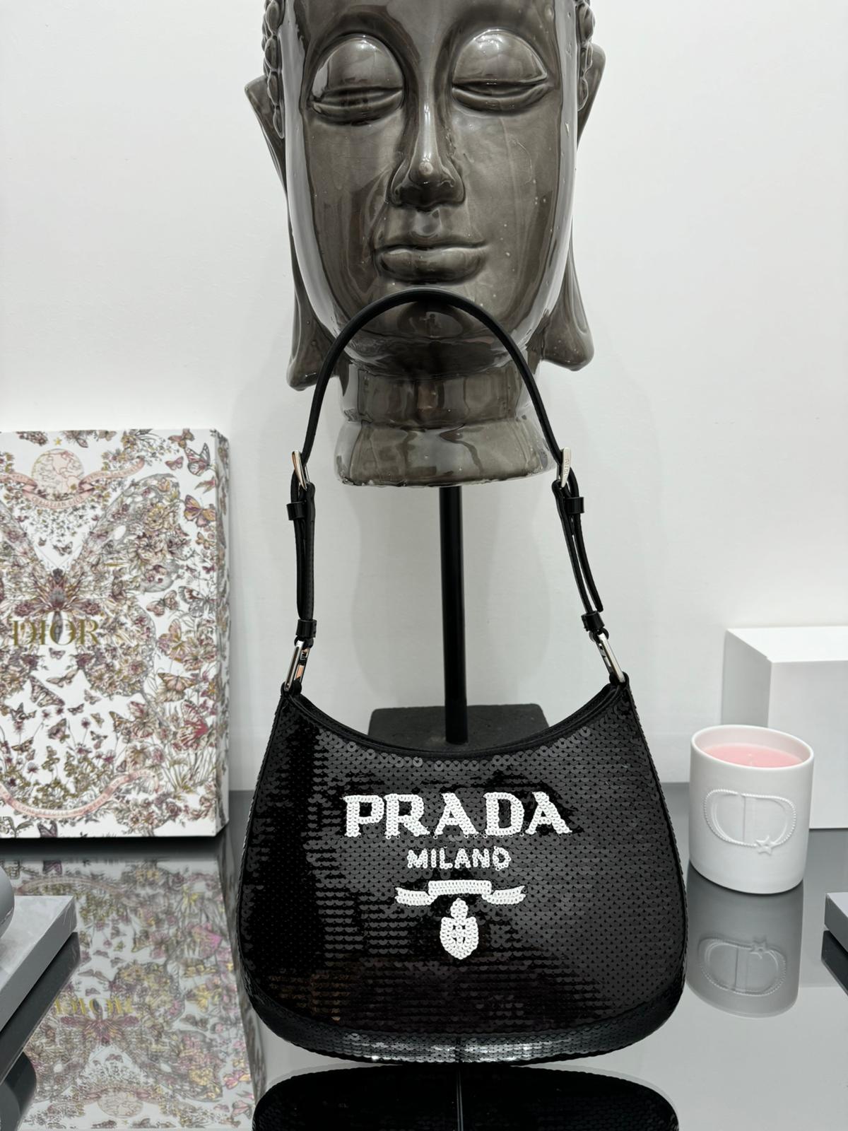 Borsa Cleo small con paillettes