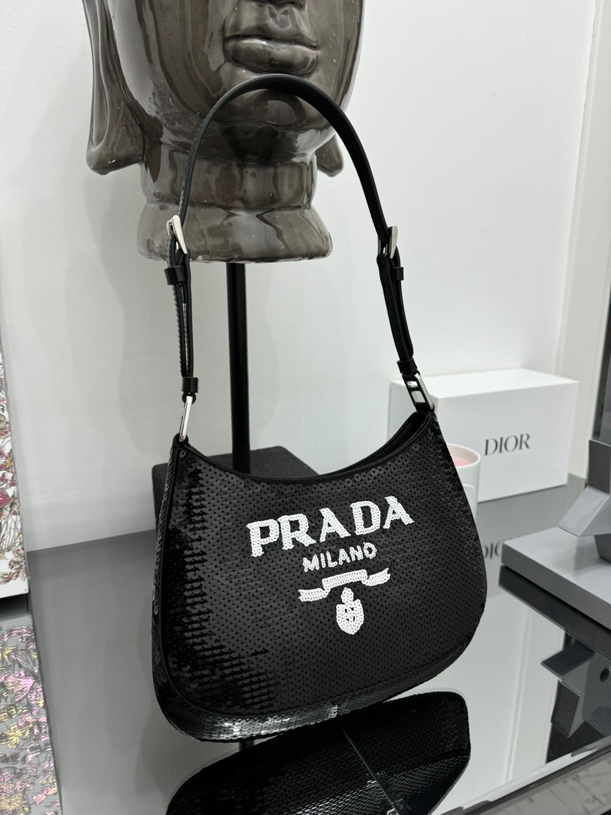 Borsa Cleo small con paillettes