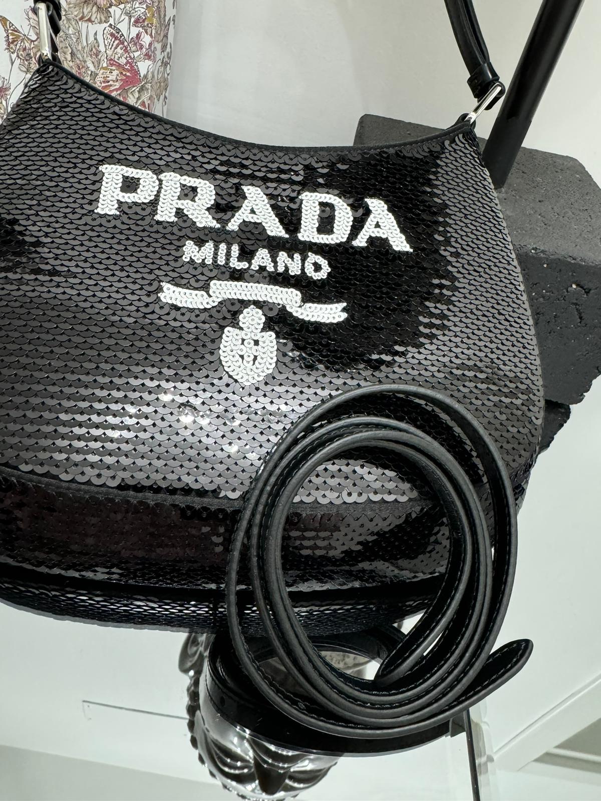 Borsa Cleo small con paillettes